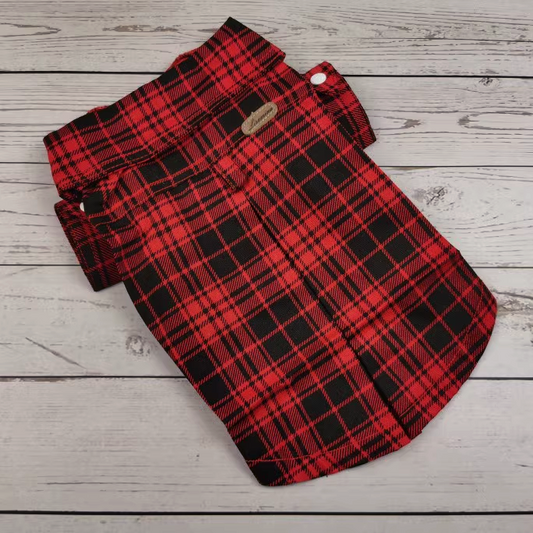 Classic Black & Red Checkered Shirt