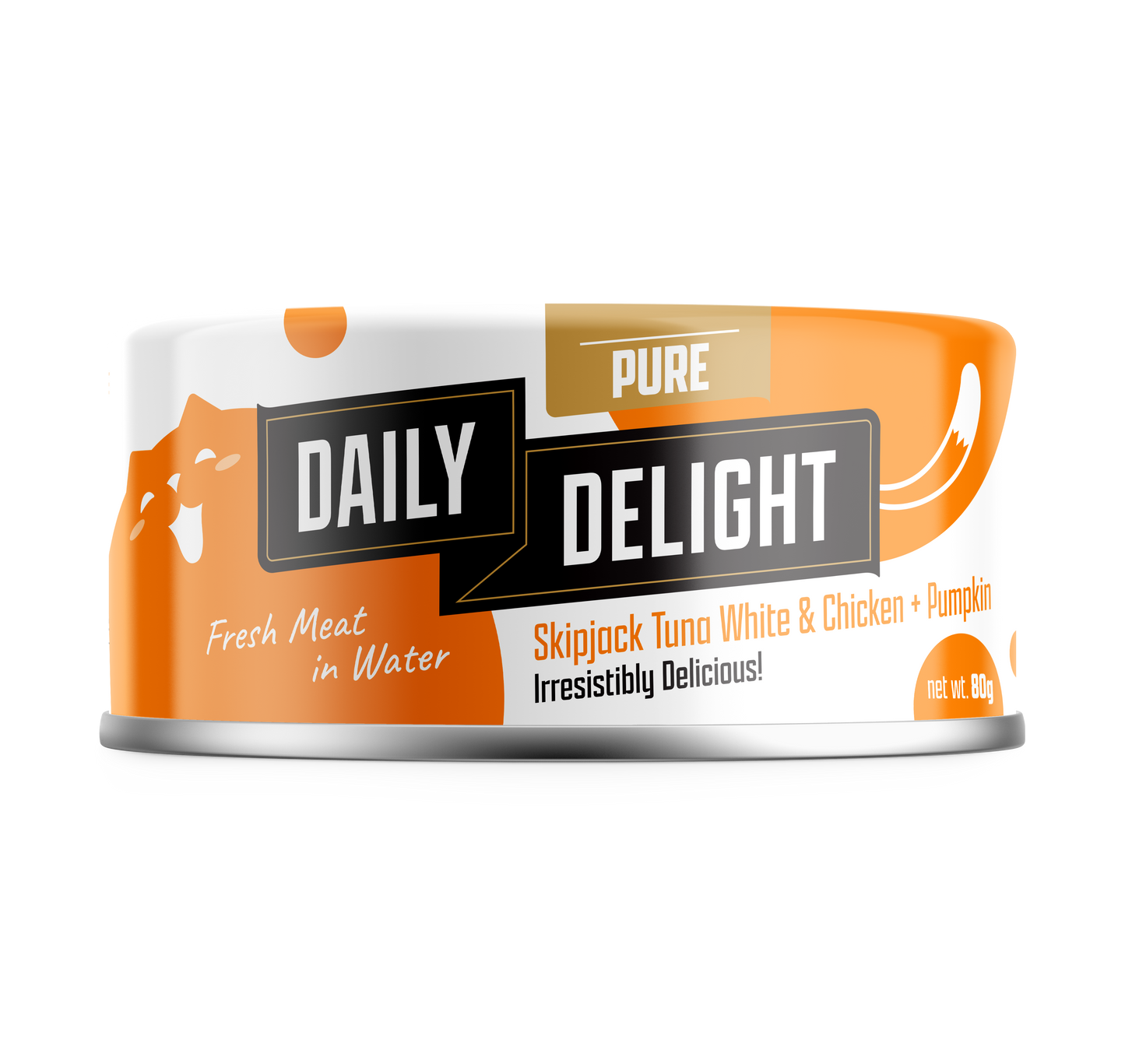 Daily Delight Pure Skipjack Tuna White & Chicken with Pumpkin 80g