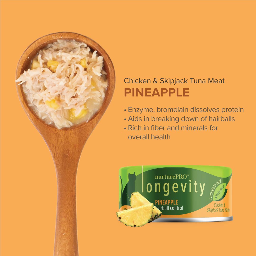 Nurture Pro Longevity Chicken & Skipjack Tuna Meat With Pineapple 80g
