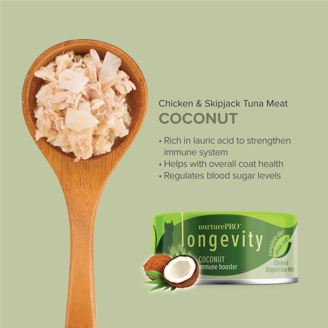 Nurture Pro Longevity Chicken & Skipjack Tuna Meat With Coconut 80g