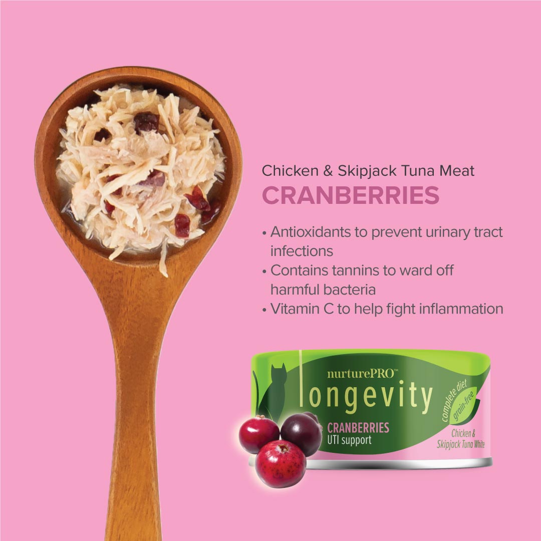 Nurture Pro Longevity Chicken & Skipjack Tuna Meat With Cranberries 80g
