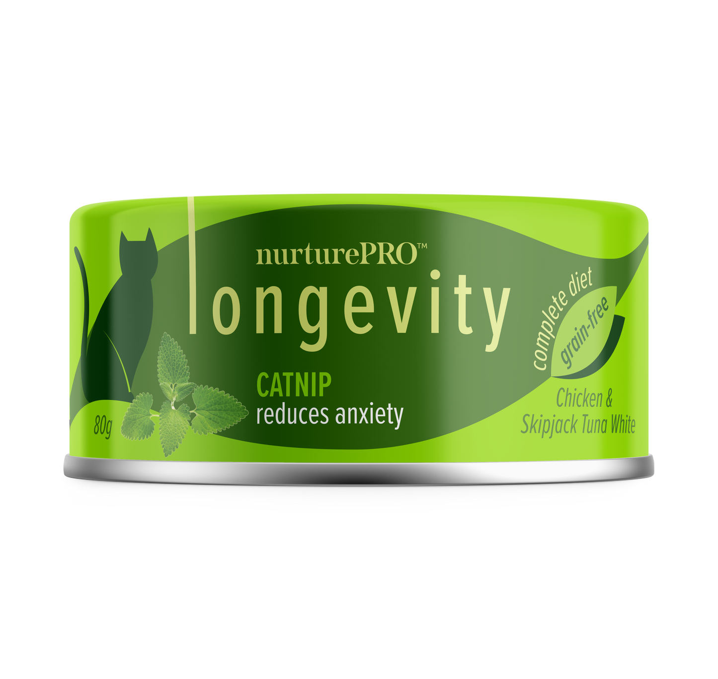 Nurture Pro Longevity Chicken & Skipjack Tuna Meat With Catnip 80g