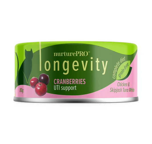 Nurture Pro Longevity Chicken & Skipjack Tuna Meat With Cranberries 80g