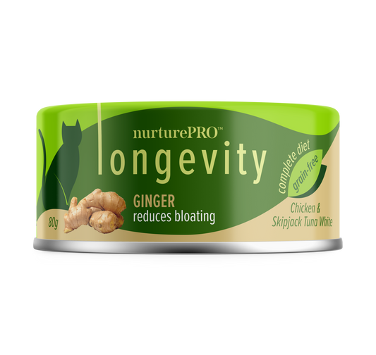 Nurture Pro Longevity Chicken & Skipjack Tuna Meat With Ginger 80g