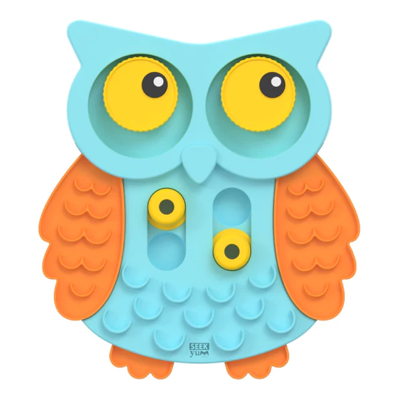 Seek Yum Owl Slow Feeder & Interactive Food Puzzle (by GiGwi)