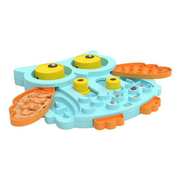 Seek Yum Owl Slow Feeder & Interactive Food Puzzle (by GiGwi)