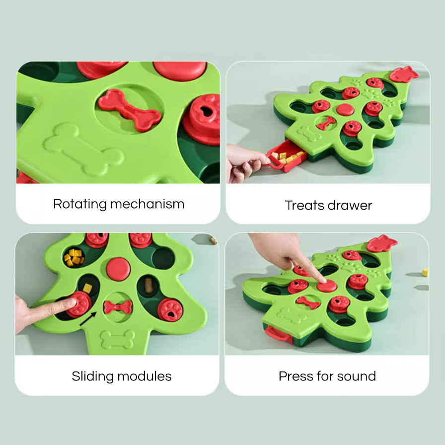 Xmas Tree Interactive Food Puzzle (for Cats & Dogs)