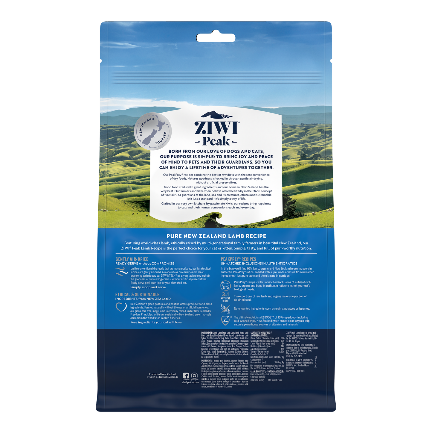 ZIWI Peak Air-Dried Beef Cat Food 400g