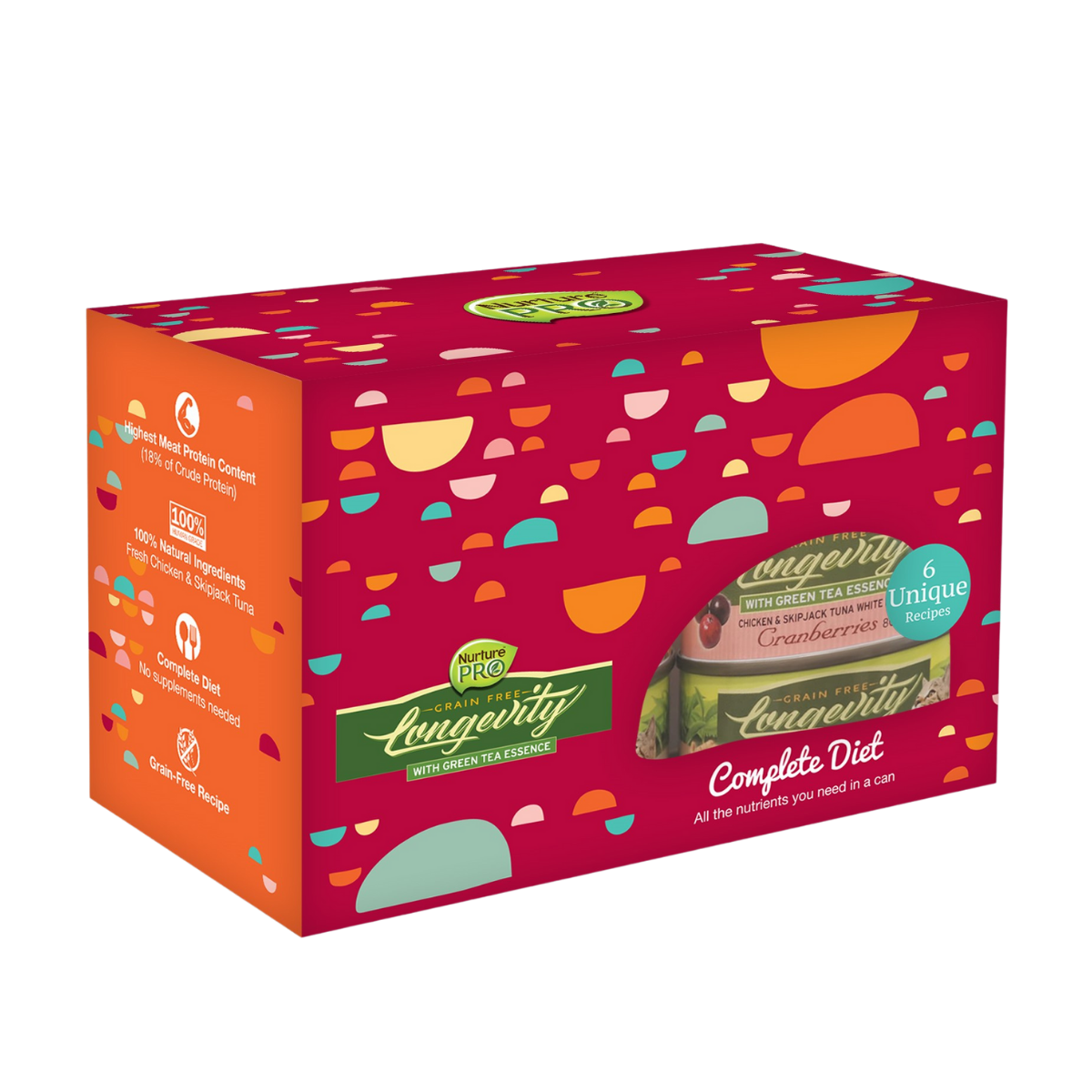 Nurture Pro Cat Food Longevity Festive Box (6 Unique Recipes in 1 Box)