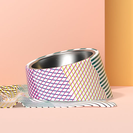Colorpop Stainless Steel Elevated Cat Bowl