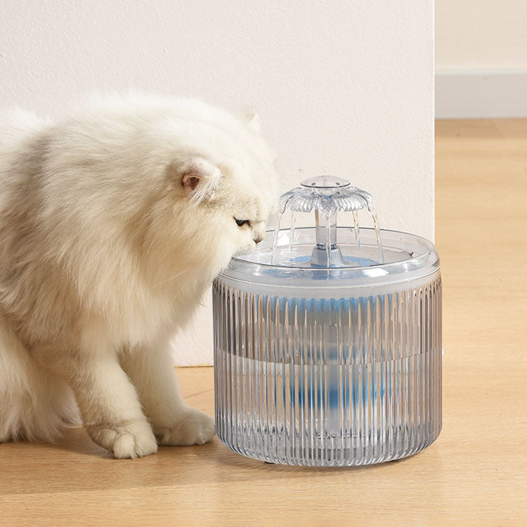 Cat Drinking Fountain with Flower Waterfall & Spring Modes (2.6L)