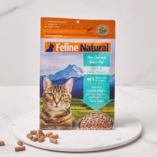 Feline Natural Freeze-Dried Beef & Hoki Feast 320g