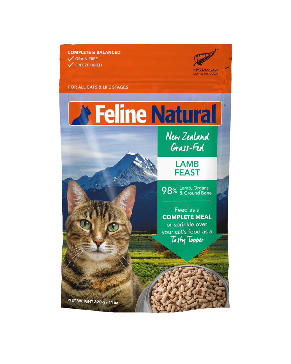 Feline Natural Freeze-Dried Lamb Feast 320g