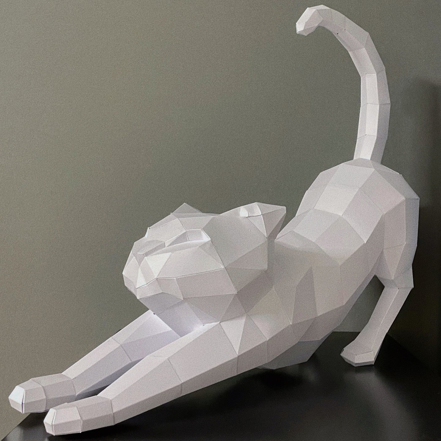 3D Paper Craft - The Relaxed Cat
