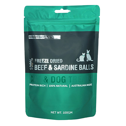 Freeze Dry Australia Beef & Sardine Balls Cat & Dog Treats 100g