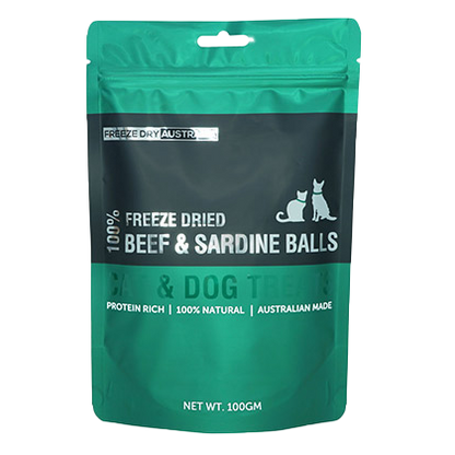 Freeze Dry Australia Beef & Sardine Balls Cat & Dog Treats 100g