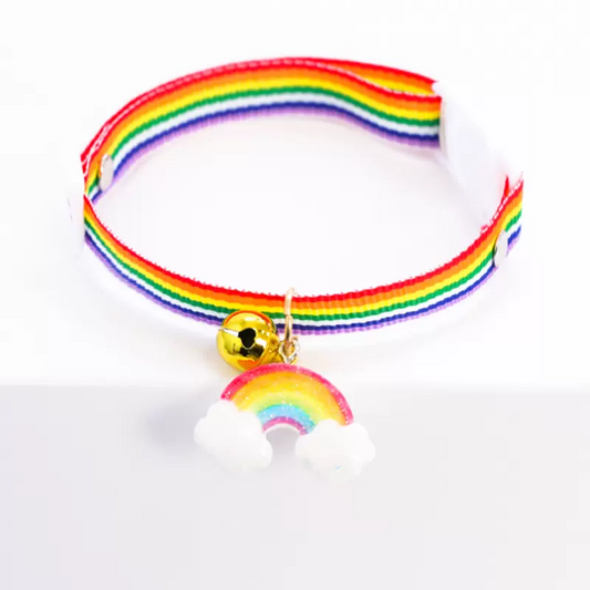 Glittery Rainbow Cat Collar