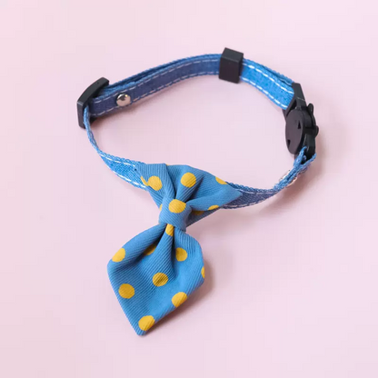 Dottie Polkie Tie Cat Collar