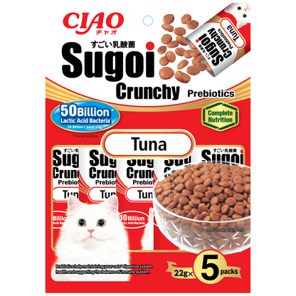 CIAO Sugoi Crunchy Tuna Flavor Plus Prebiotics 22g x 5