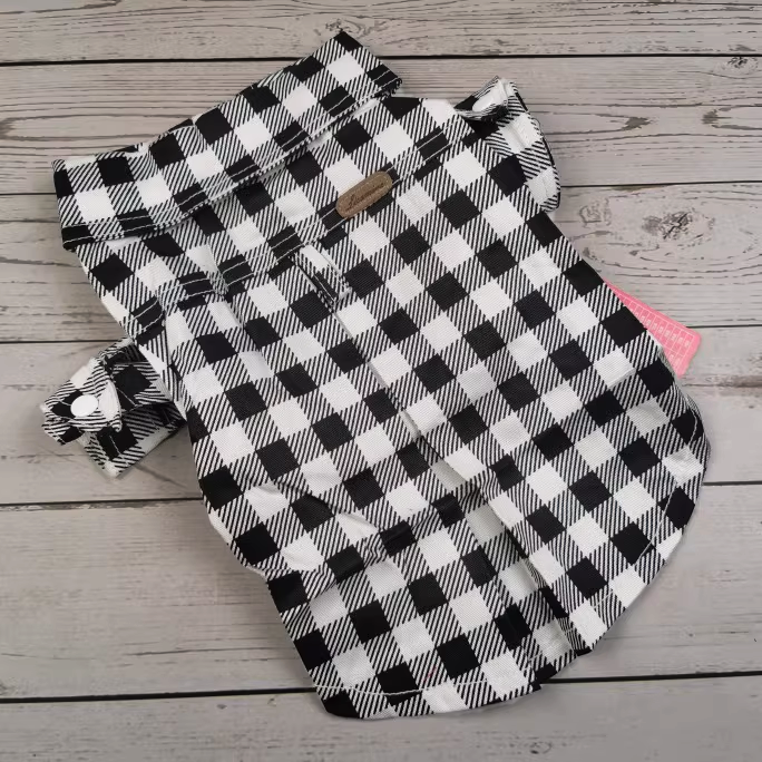 Classic Black & White Checkered Shirt