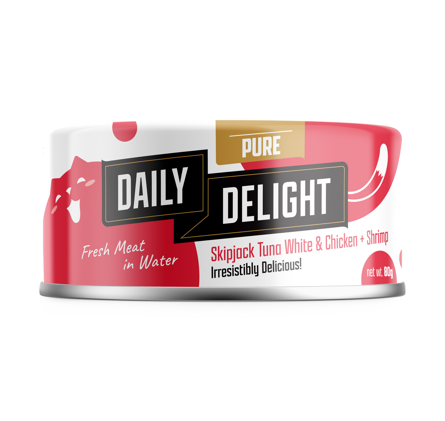 Daily Delight Pure Skipjack Tuna White & Chicken with Shrimp 80g