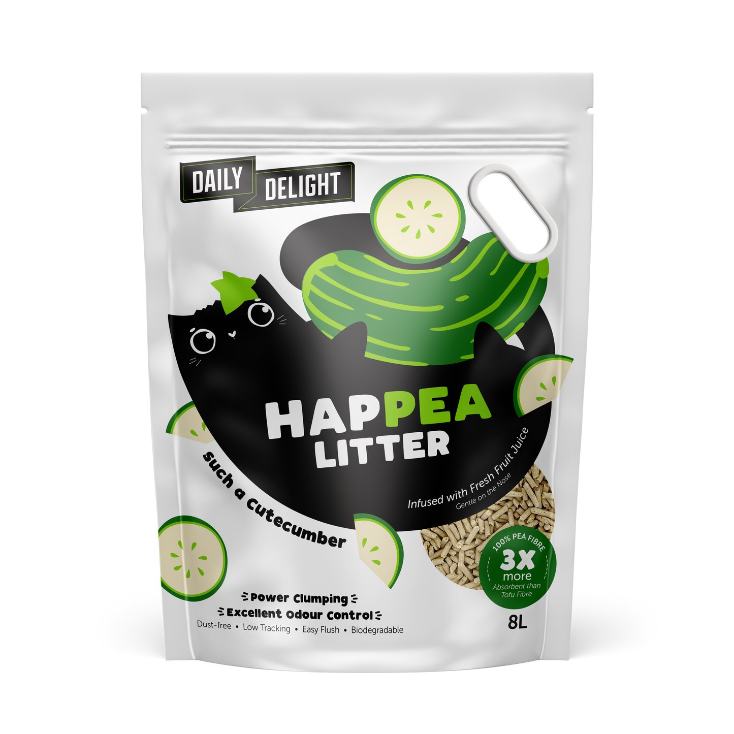 Daily Delight Happea Cat Litter Cucumber 8L