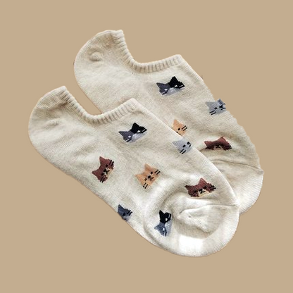 Kitties Pop Ankle Socks (Made in Korea)