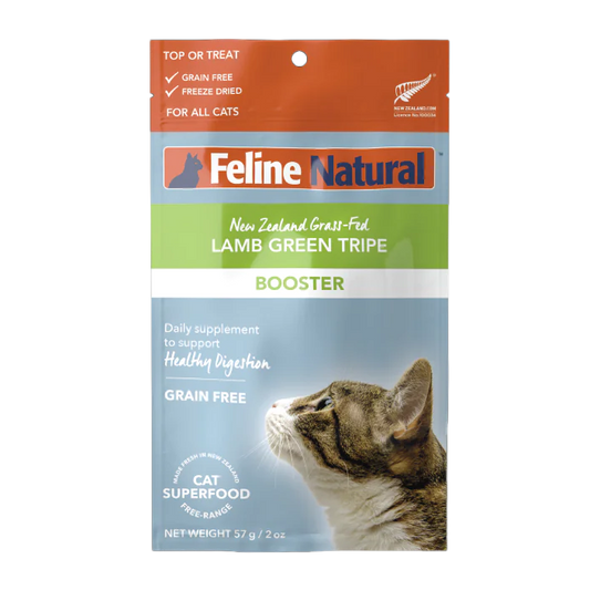 Feline Natural Lamb Green Tripe Freeze-Dried Booster for Cats 57g