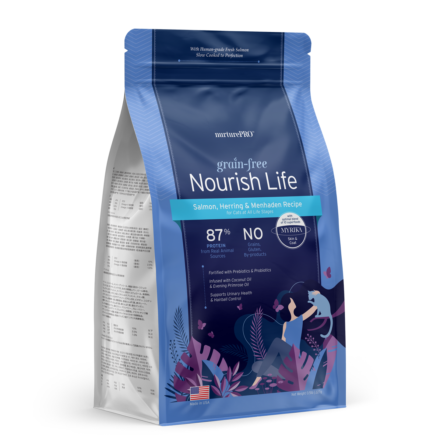 Nurture Pro Nourish Life Grain-free for Cats Salmon, Herring, and Menhaden 227g