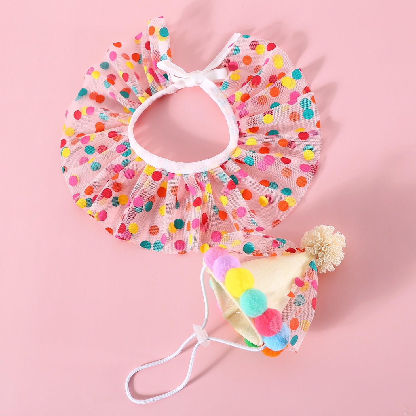 Pom-Pom Party Hat & Bib Set