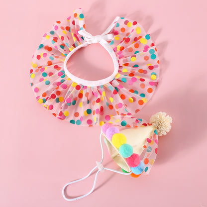 Pom-Pom Party Hat & Bib Set