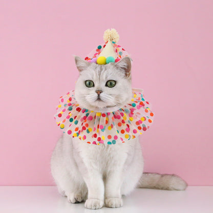 Pom-Pom Party Hat & Bib Set