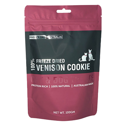 Freeze Dry Australia Venison Cookie Cat & Dog Treats 100g