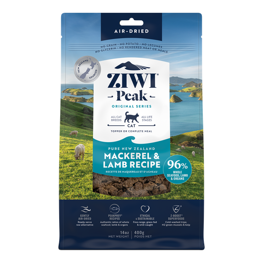 ZIWI Peak Air-Dried Mackerel & Lamb Cat Food 400g