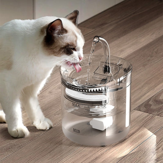 Cat Drinking Fountain with Faucet & Spring Modes (1.8L)