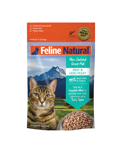 Feline Natural Freeze-Dried Beef & Hoki Feast 320g
