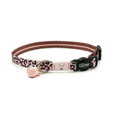 Pink Leopard Cat Collar (by QZee)