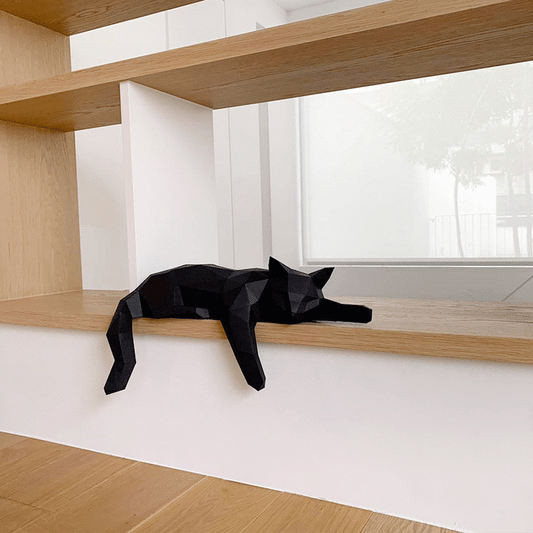 3D Paper Craft - The Sleepy Cat